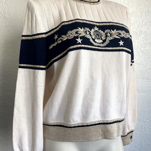 ST . JOHN SM collection by Marie Gray Santana knit sweater As is (yellow dots ) - Picture 3 of 12